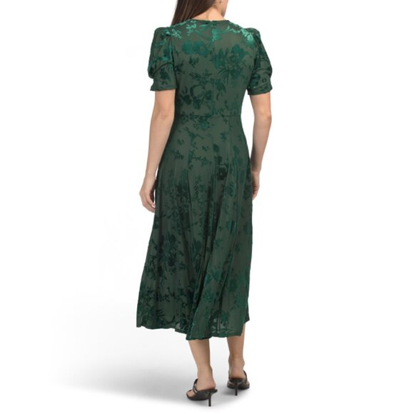 SUPER NATURAL BY SECRET MISSION Emerald Floral Velvet Maxi Dress - Picture 2 of 2